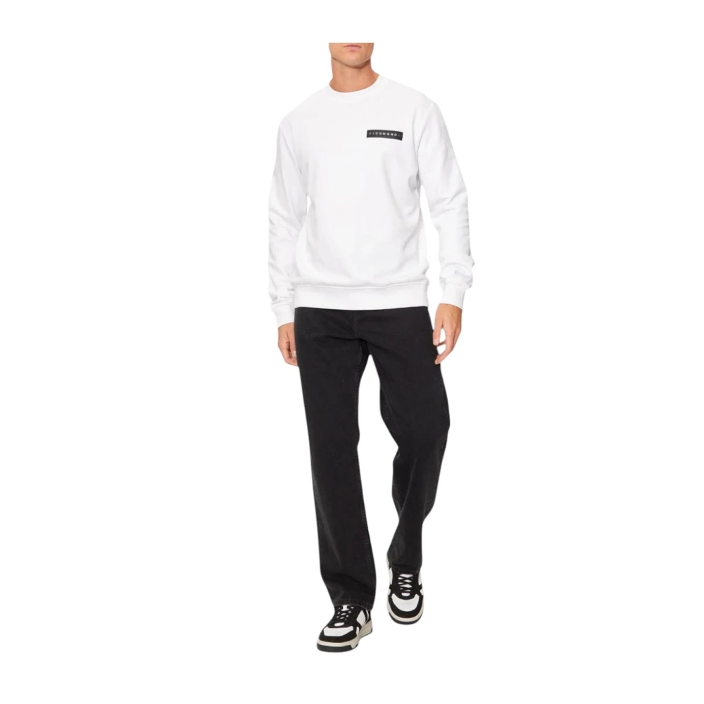 John Richmond Stijlvolle Sweatshirt voor Mannen White Heren