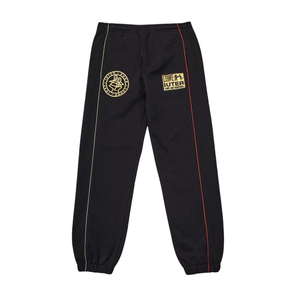 Iuter Zwarte Track Pants Leone Black Heren
