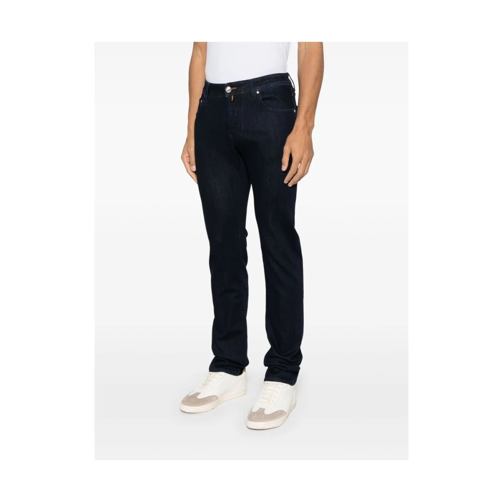 Jacob Cohën Donkerblauwe Klassieke Vijf Zakken Jeans Blue Heren