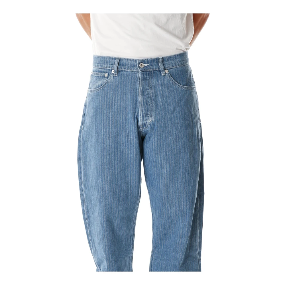 Kenzo Mount Fuji Loose Fit Jeans Blue Heren