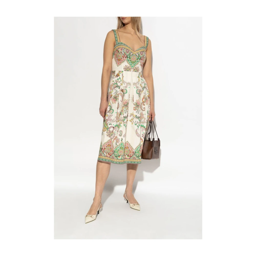 ETRO Multicolor Paisley Midi Jurk Multicolor Dames