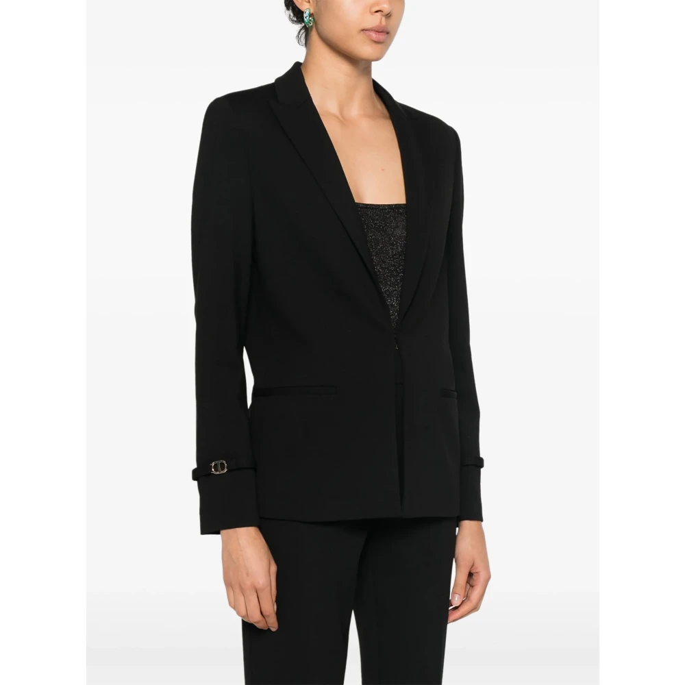 Twinset Elegante Zwarte Blazer Black Dames