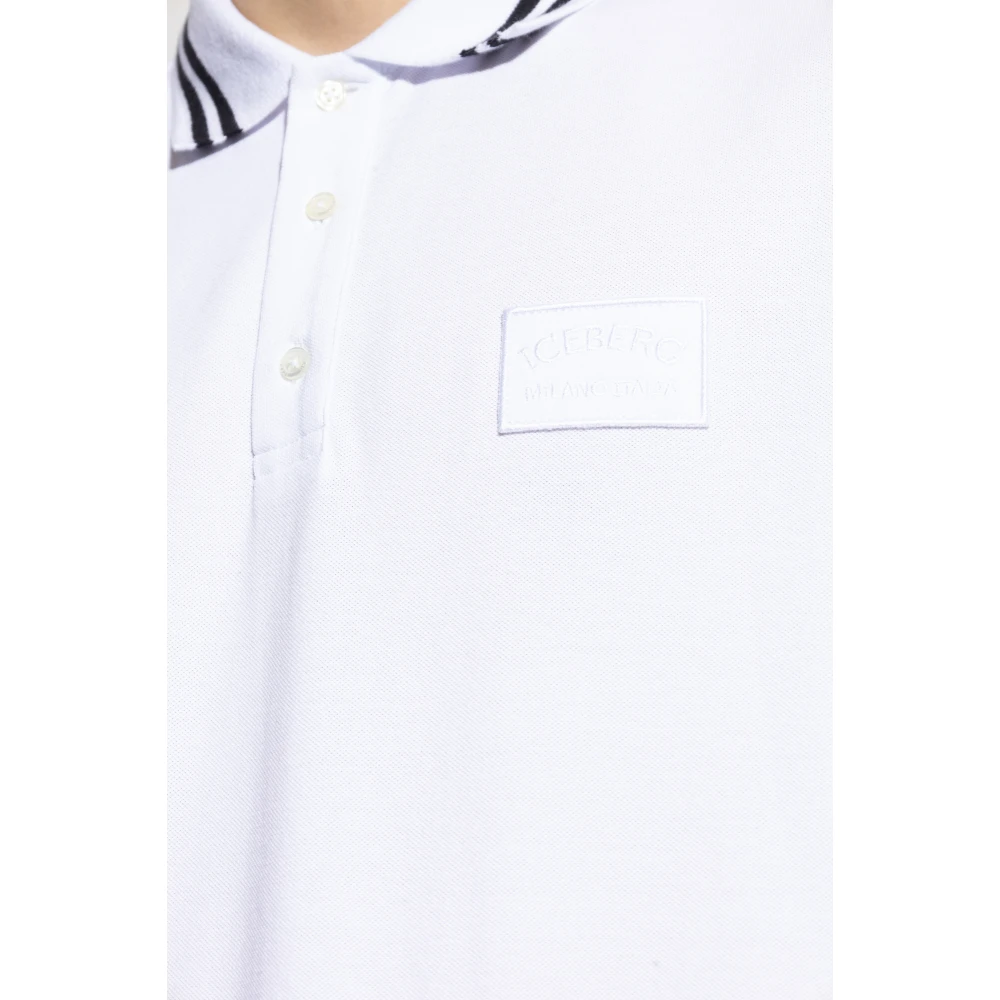 Iceberg Polo met logopatch White Heren
