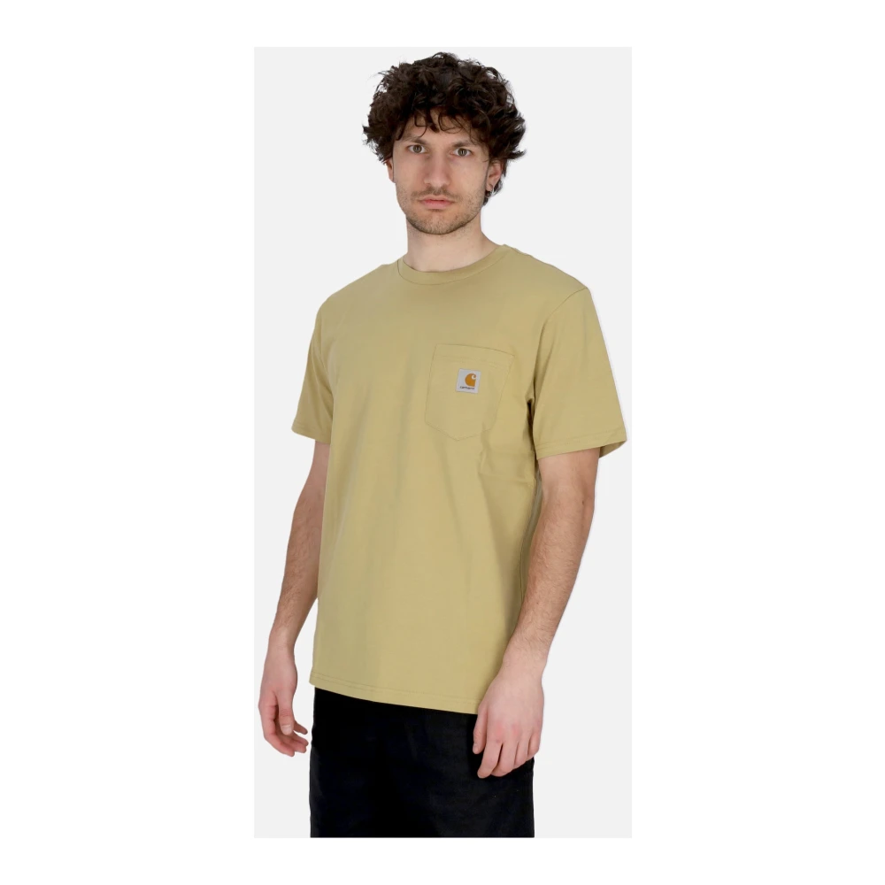 Carhartt WIP Agate Pocket Tee Korte Mouw T-shirt Beige Heren