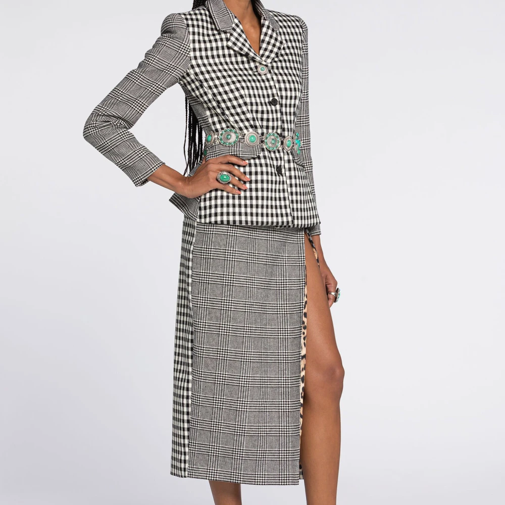 Roberto Cavalli Blazer met Slim Fit en Revers Black Dames