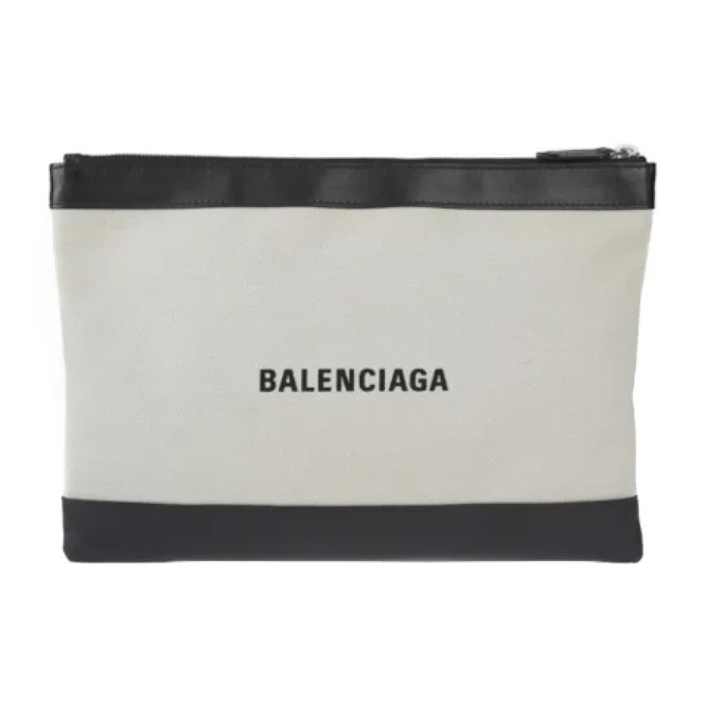 Balenciaga Vintage Pre-owned Canvas balenciaga-bags White Unisex
