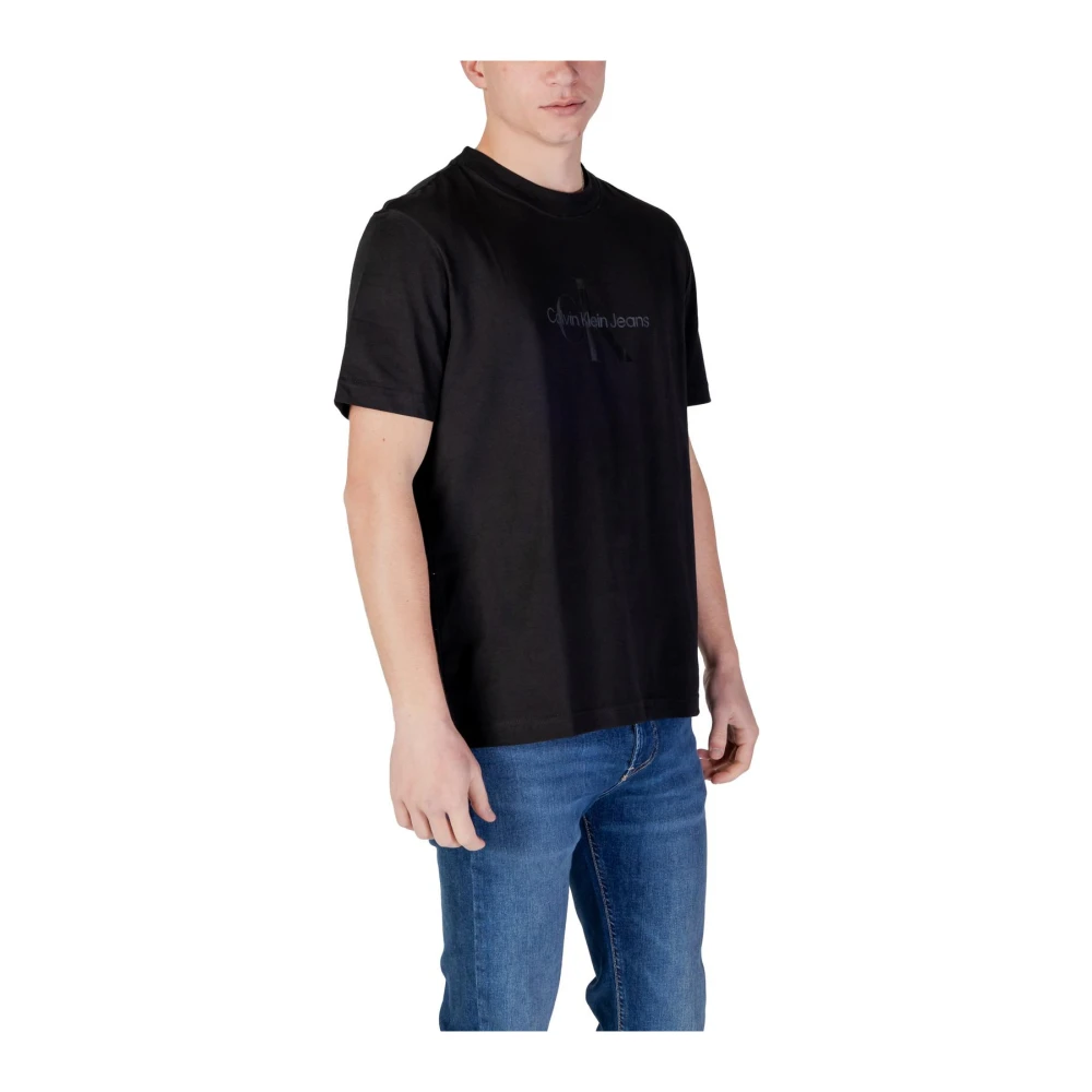 Calvin Klein Jeans Moderne Bedrukt Katoenen T-Shirt Black Heren