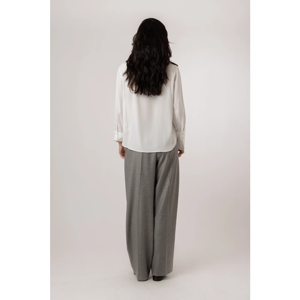 Windsor Elegante witte blouse met knoopsluiting White Dames