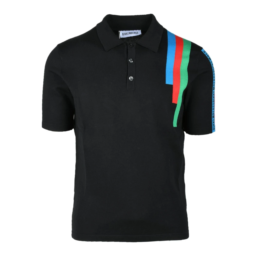 Bikkembergs Katoen Zijde Mix T-shirt Black Heren