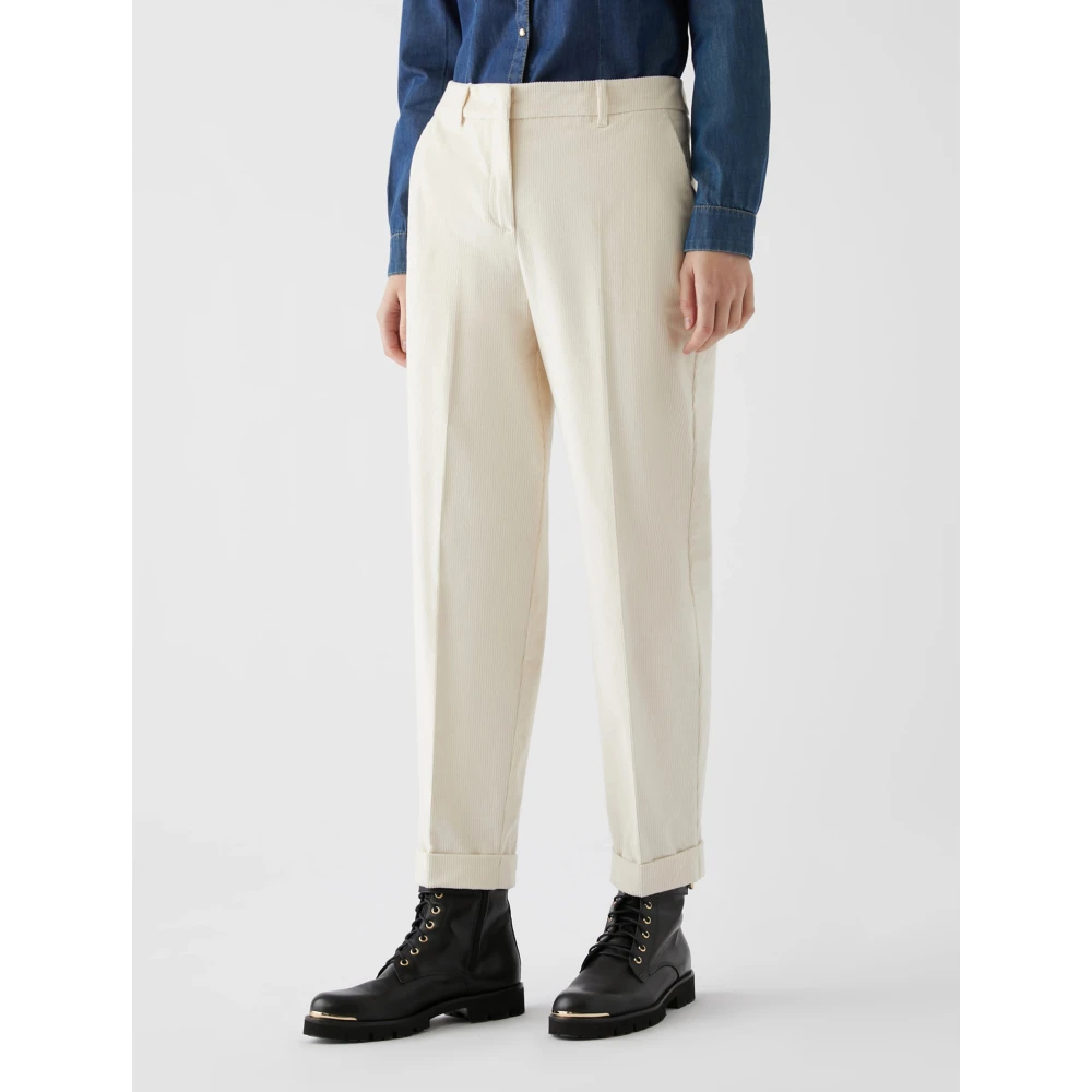 Pennyblack Wortel Fit Fluwelen Broek White Dames