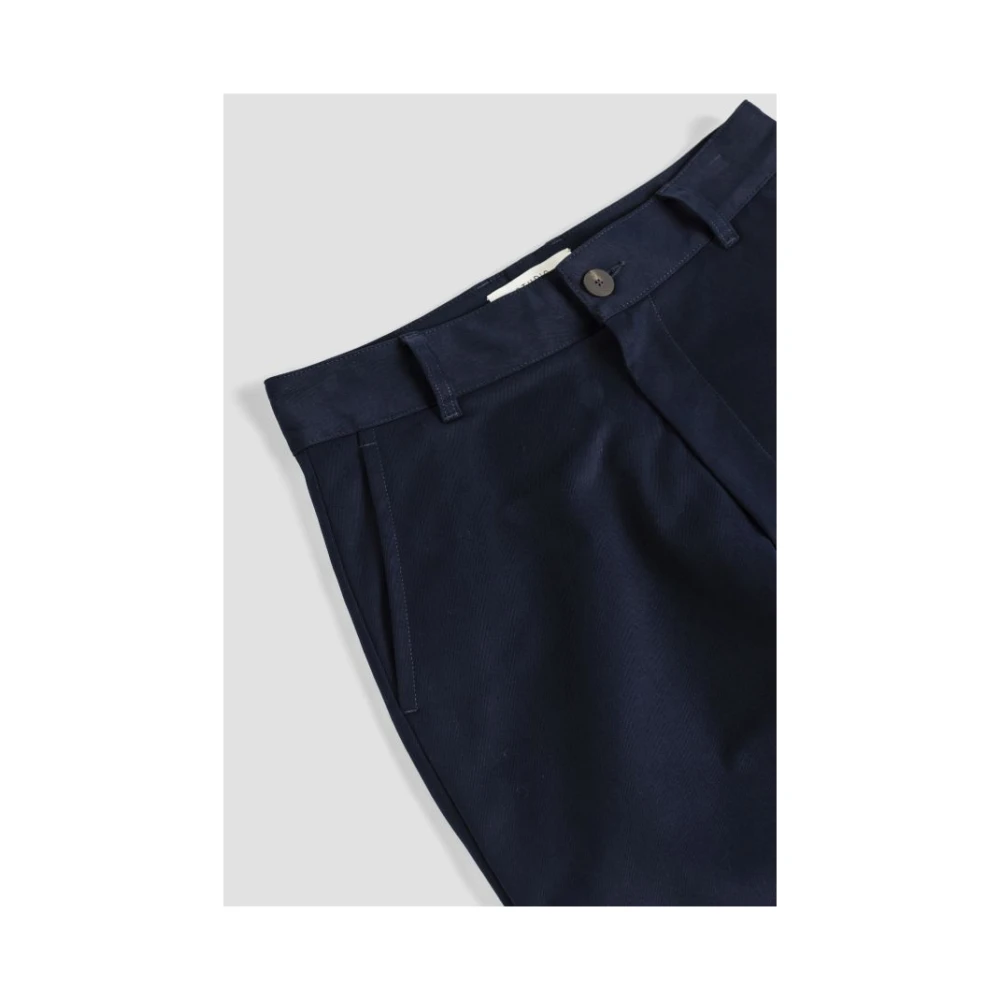 Studio Nicholson Donkerblauwe Katoenen Straight-Leg Broek Blue Heren
