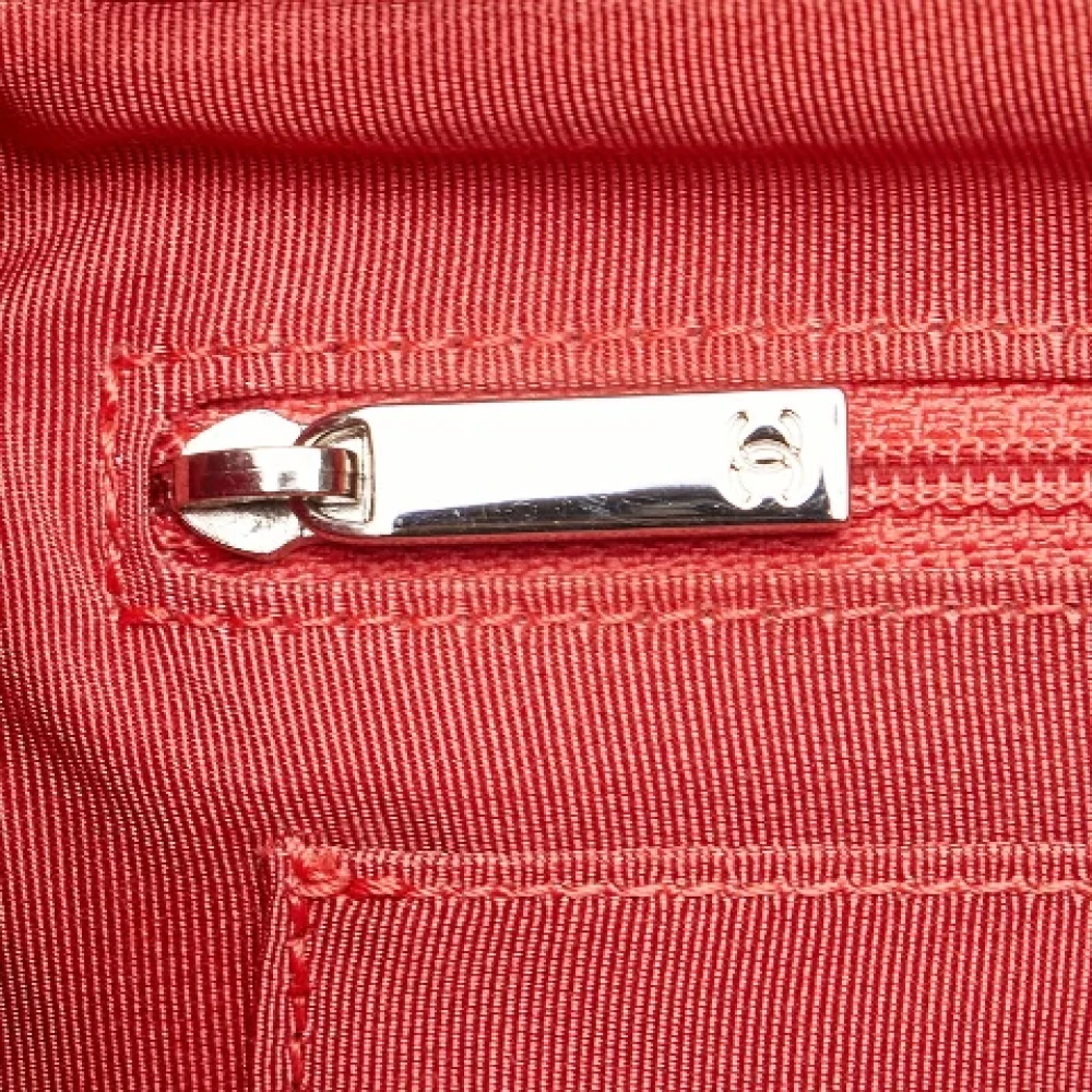 Chanel Vintage Pre-owned Leather backpacks Red Dames