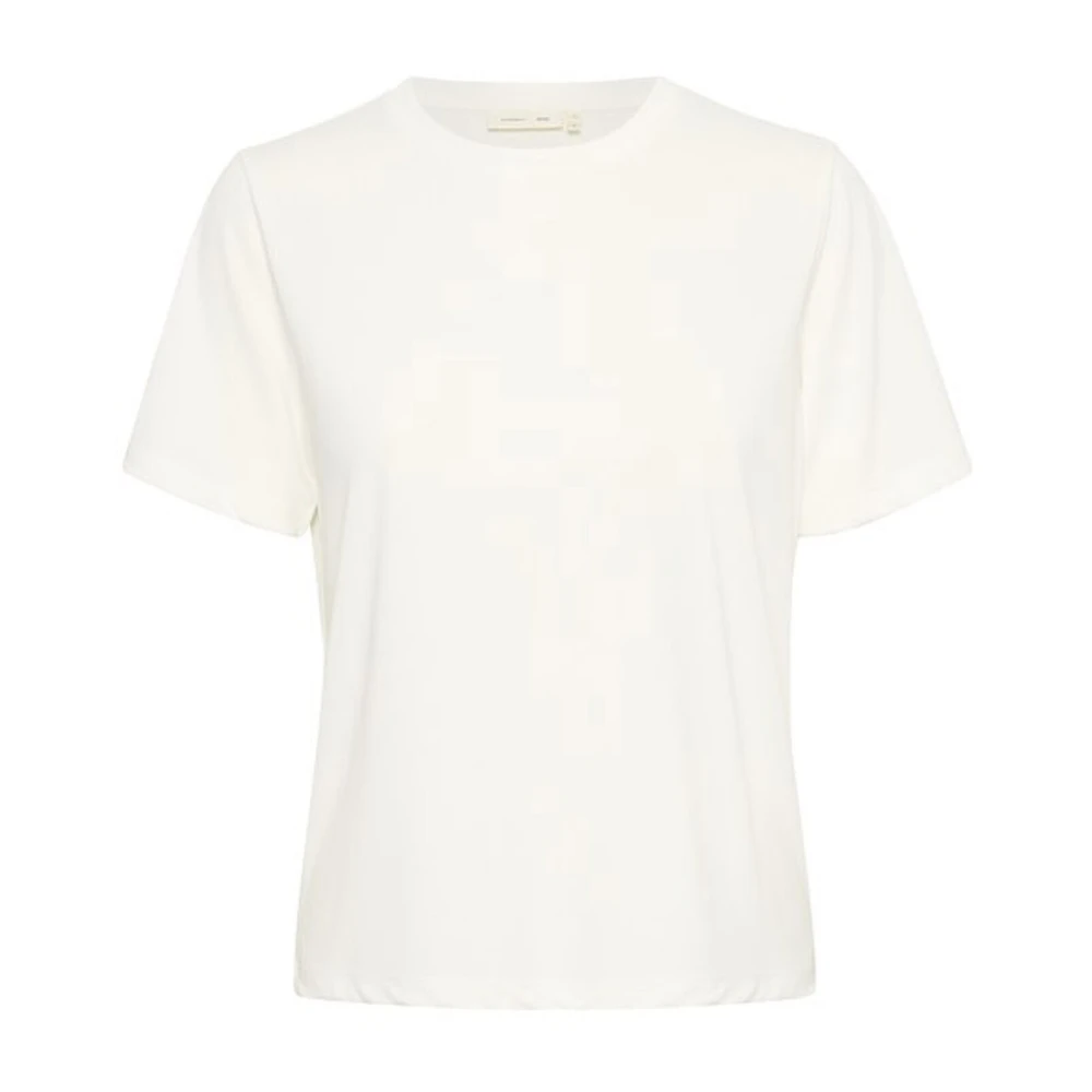 InWear Klassieke Witte V-hals T-shirt Beige Dames