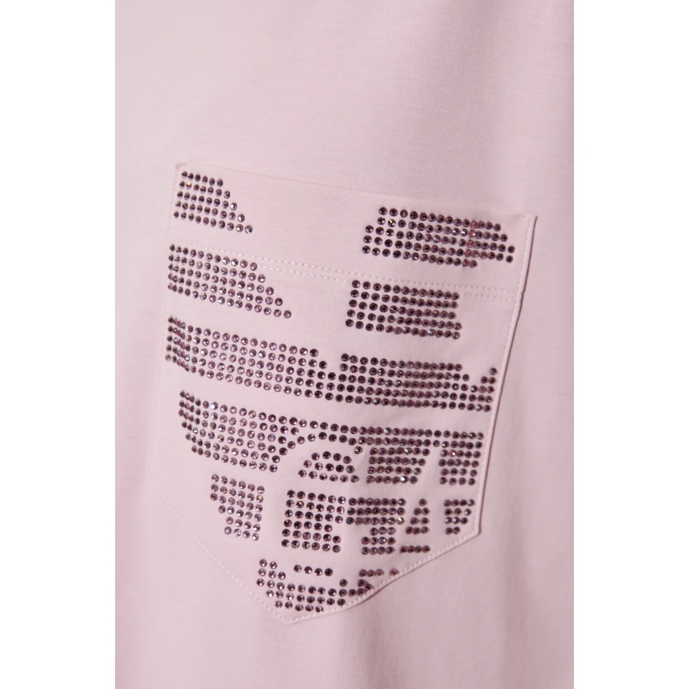 Emporio Armani T-shirt met logo Pink Dames
