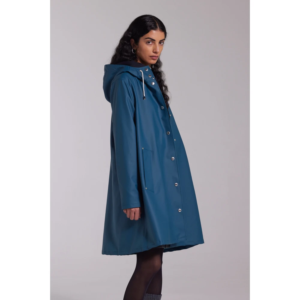 Stutterheim A-lijn Waterdichte Regenjas voor Vrouwen Blue Dames