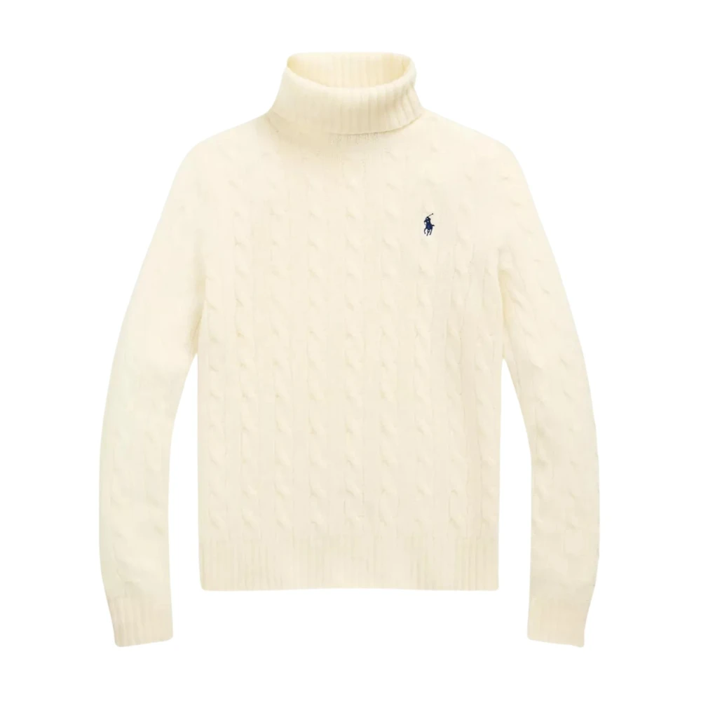 Ralph Lauren Roomwitte Wollen Coltrui Beige Dames