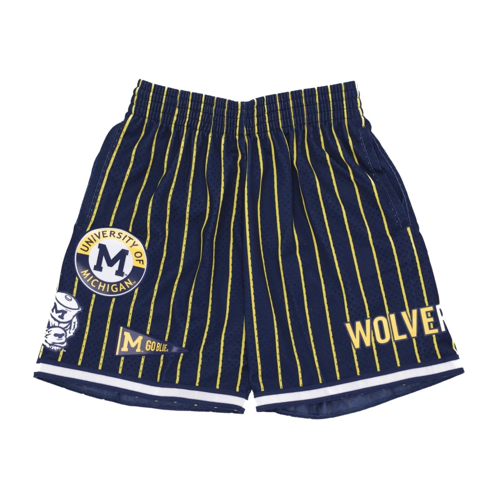 Mitchell & Ness Michigan Wolverines Basketbalshorts Blue Heren