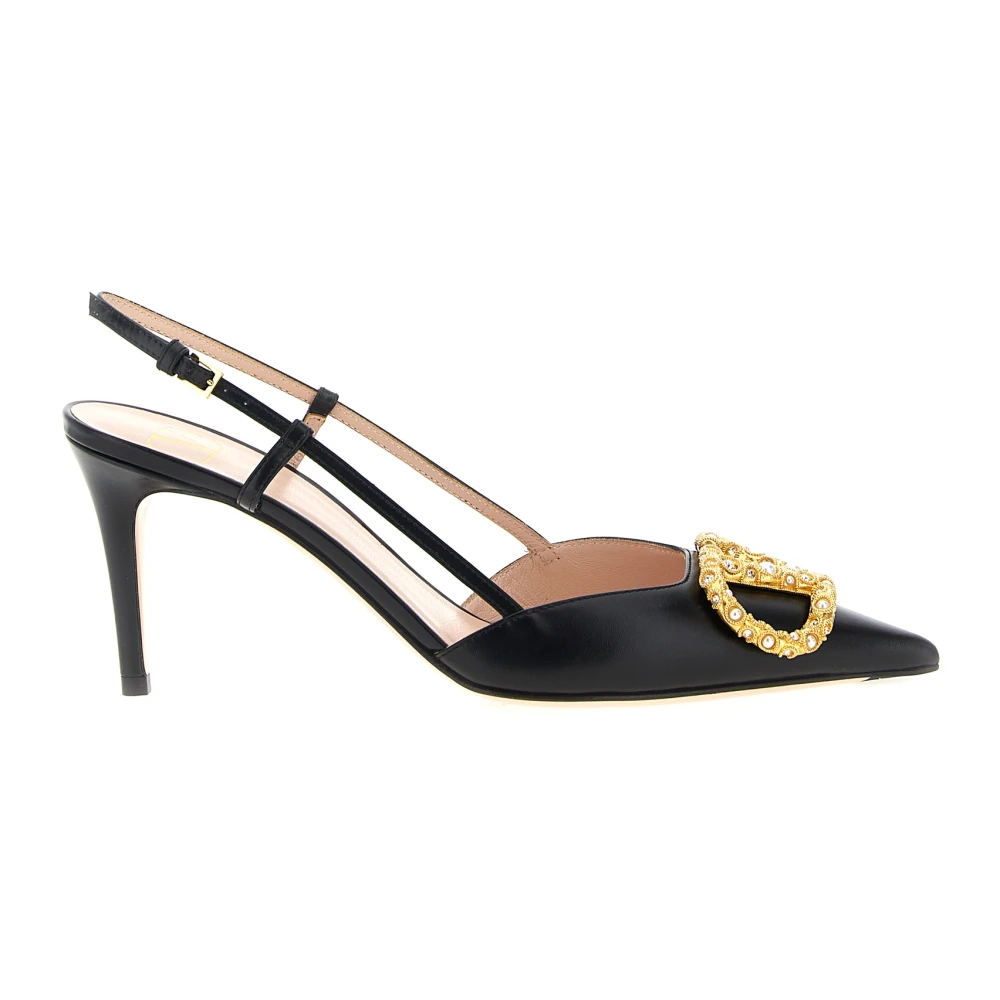 Valentino Garavani Women's Black Vlogo Signature Slingback Pump