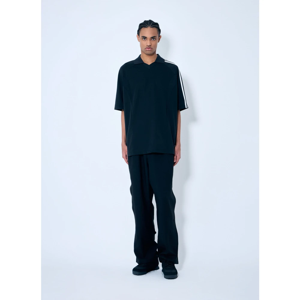 Y-3 Handtekening Drie Strepen Polo Shirt Black Heren