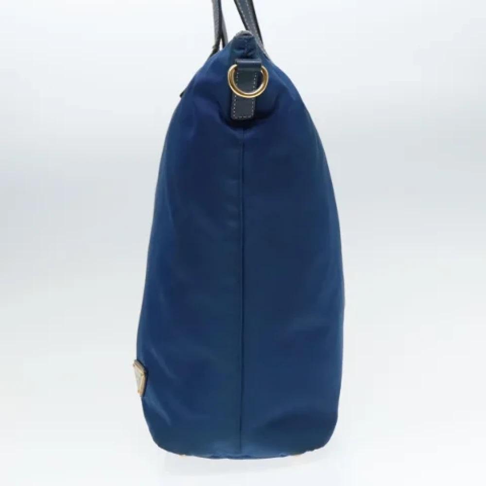 Prada Vintage Pre-owned Nylon prada-bags Blue Dames