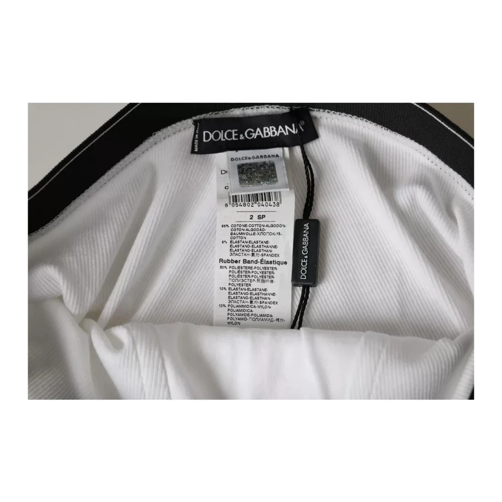 Dolce & Gabbana Wit Katoenen Stretch Logo Ondergoed White Dames