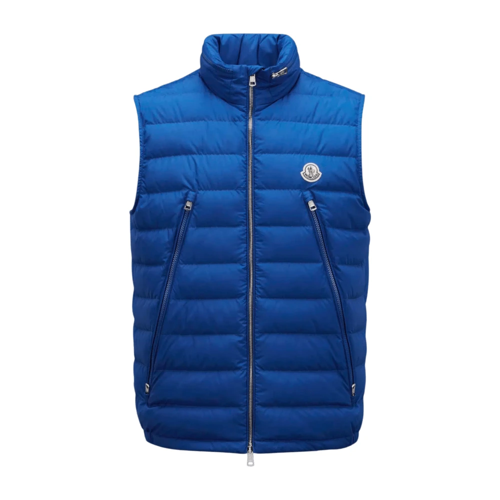 Moncler Blå Ärmelös Albyt Puffer Väst Blue, Herr