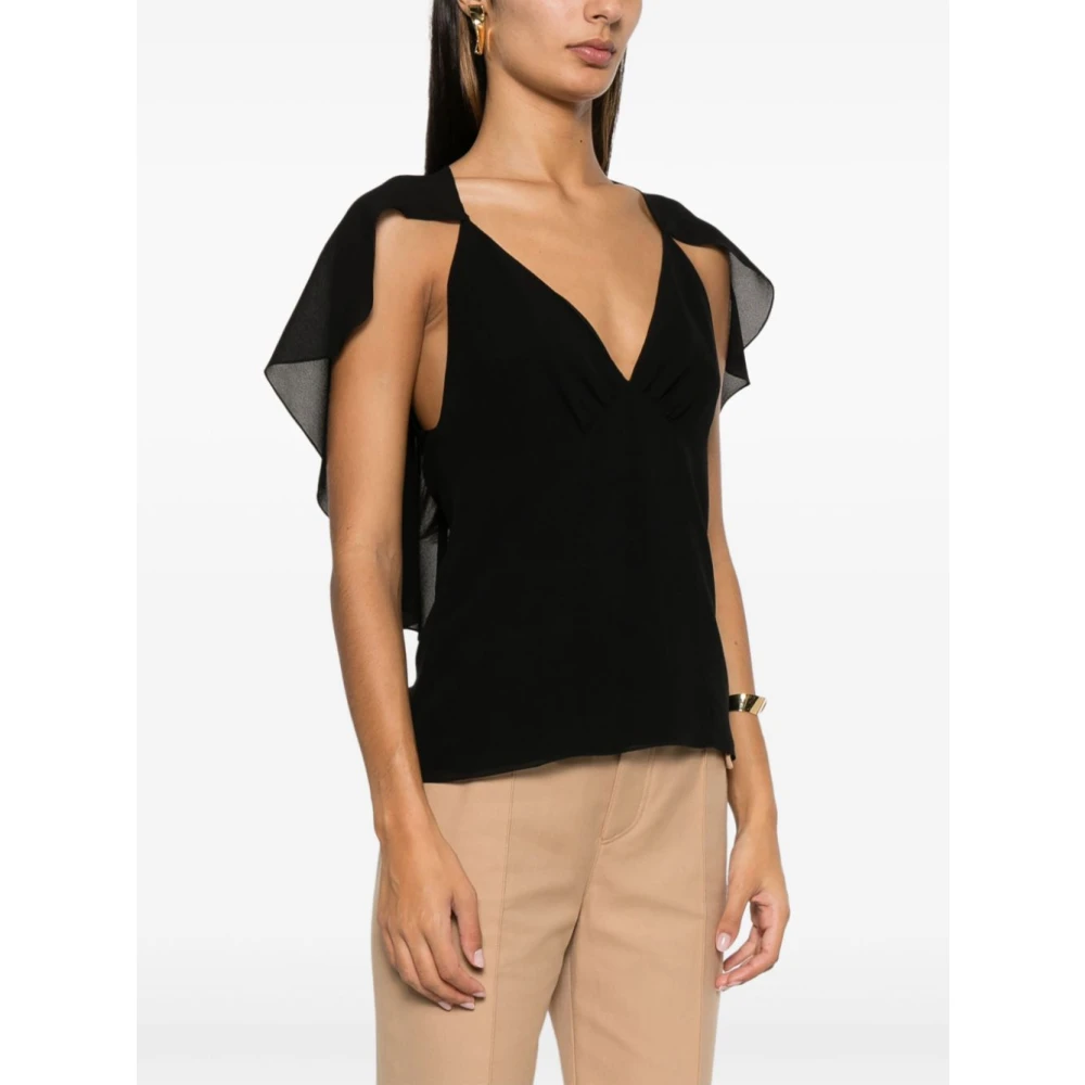 Chloé Gerimpeld Zwart Top Black Dames