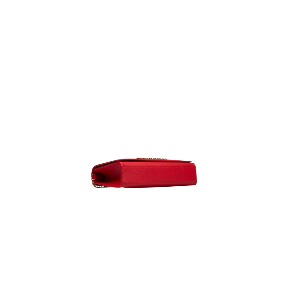 Love Moschino Schoudertas met Ketting en Logo Red Dames
