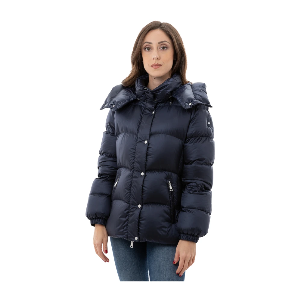 add Afneembare capuchon gewatteerde jas Blue Dames