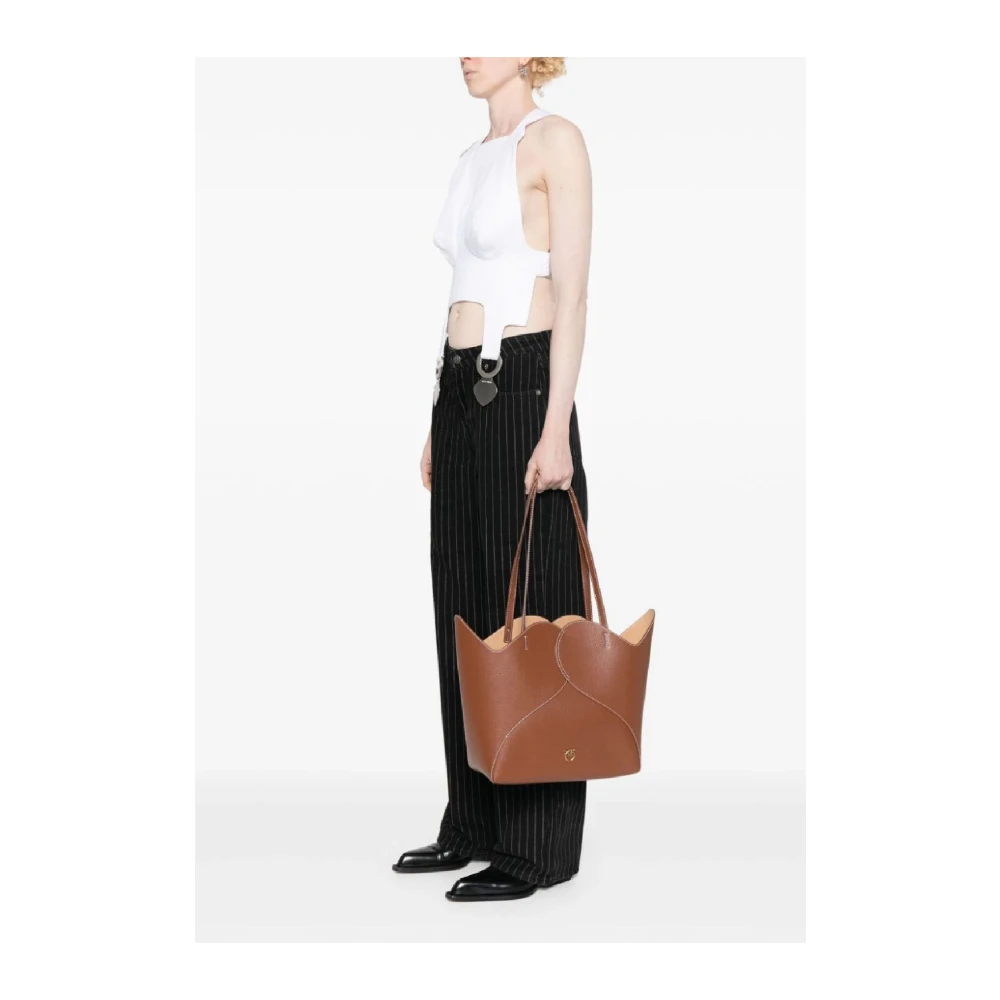 pinko Hart Tote Schoudertas Brown Dames