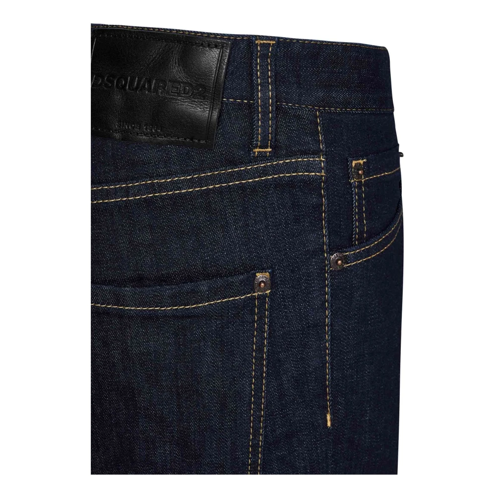 Dsquared2 Slim-Fit Donker Spoelwas Jeans Blue Heren