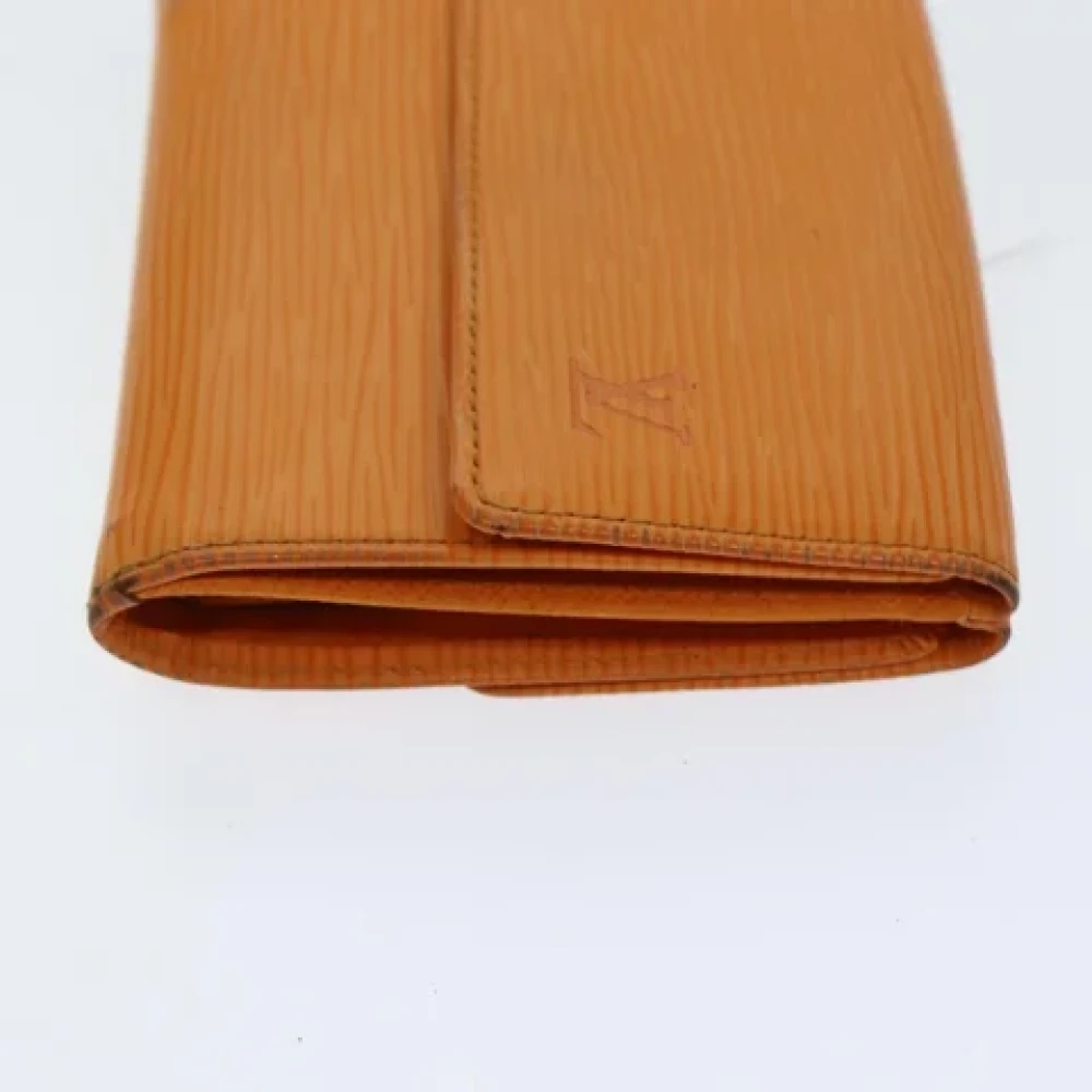 Louis Vuitton Vintage Pre-owned Leather wallets Orange Dames