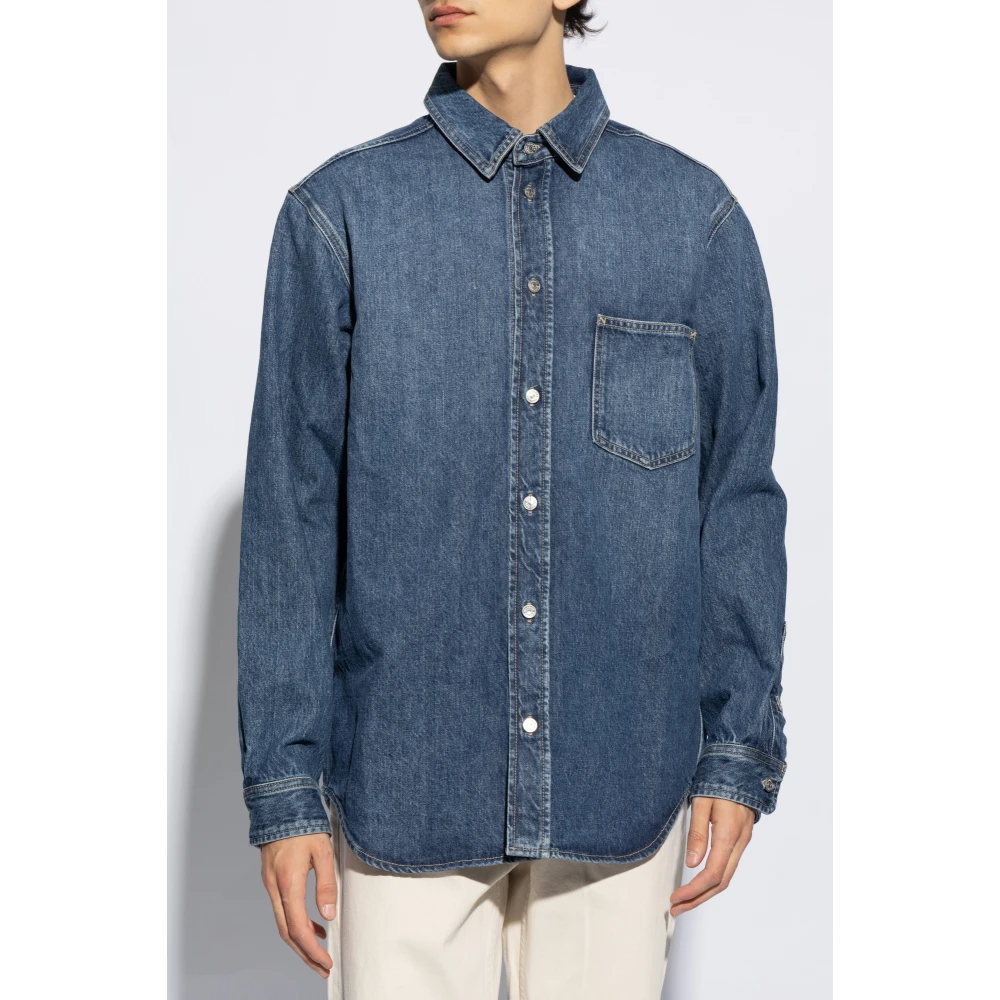Samsøe Denim overhemd Sadamon Blue Heren