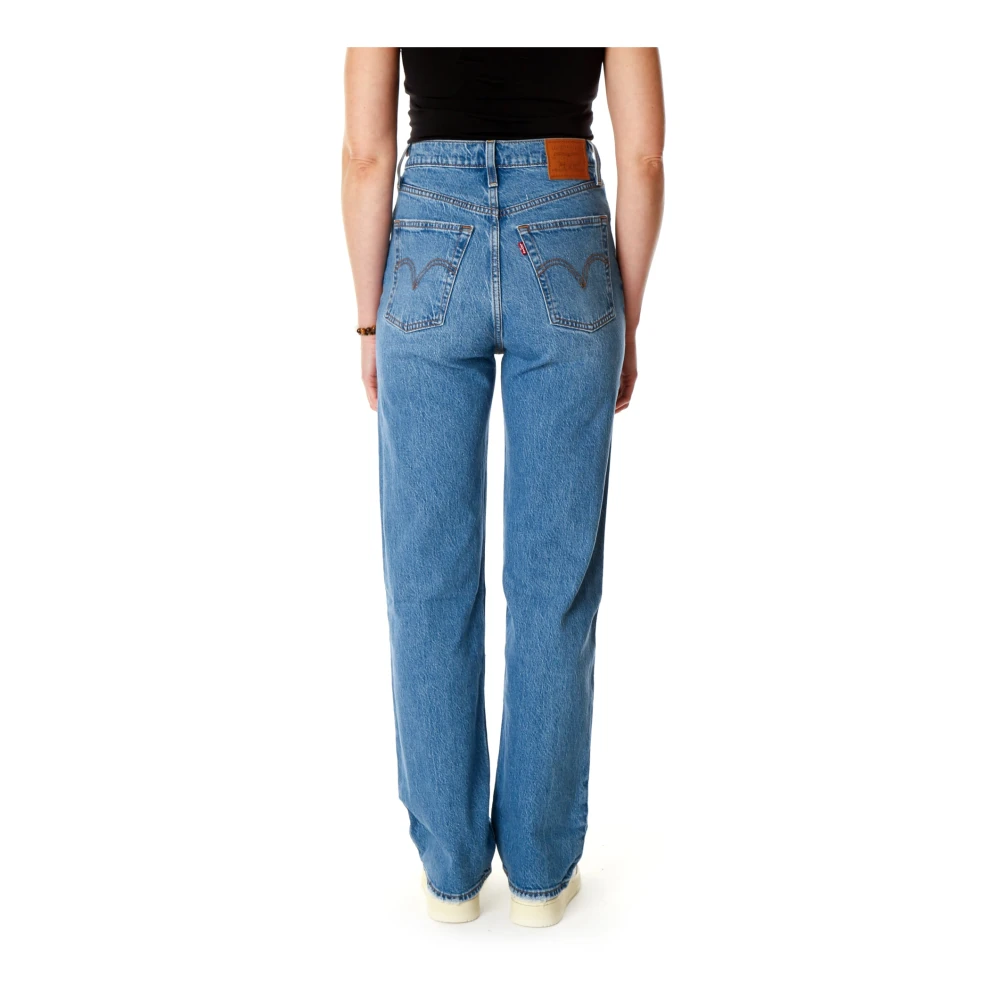 Levi's Ribcage Straight Fit High Waist Jeans Blue Dames