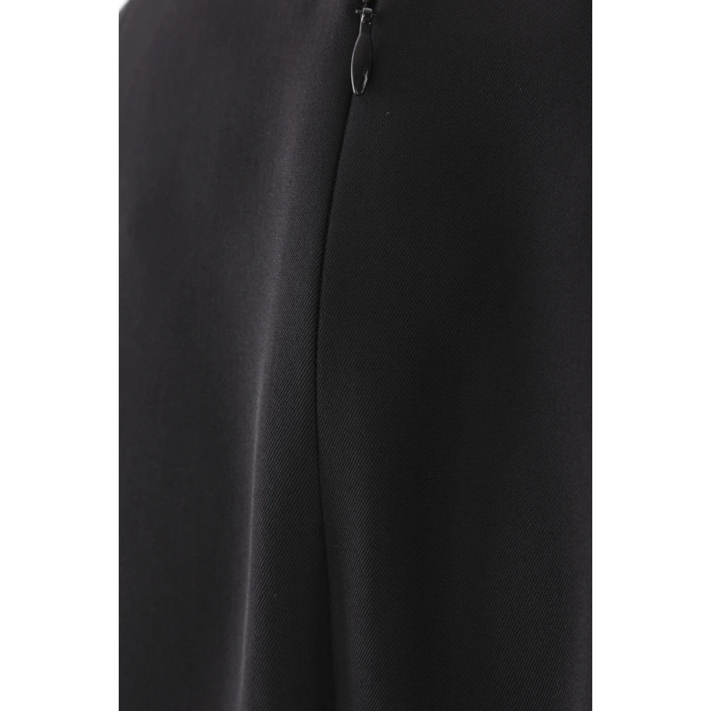 alexander mcqueen Zwarte Wollen Mouwloze Jurk Black Dames