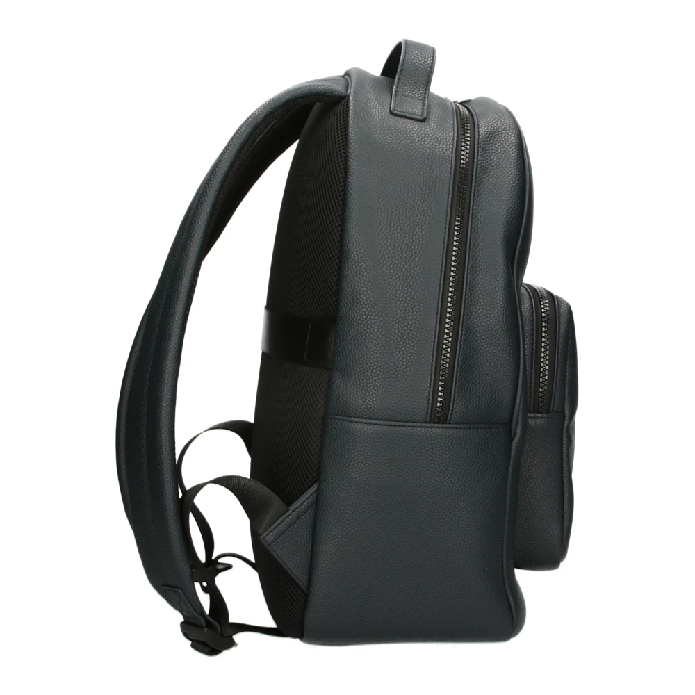 Armani Exchange Heren rugzak van imitatieleer met logo Blue Heren