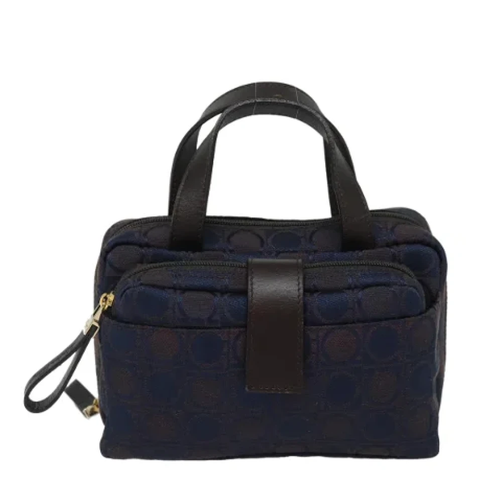 Salvatore Ferragamo Pre-owned Canvas handbags Blue Dames