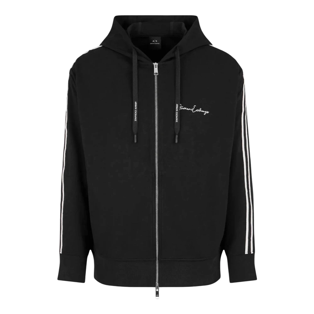 Armani Exchange Sweat Shirt Z Zippeur Intégral Homme Sweatshirts Et Sweats À Capuche Noir S