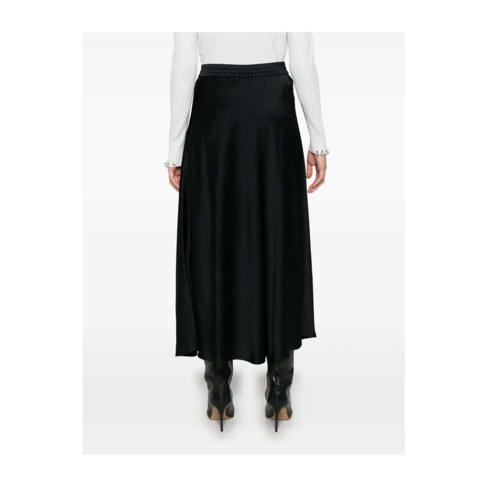 Herno Zwarte Midi Rok voor Vrouwen Black Dames