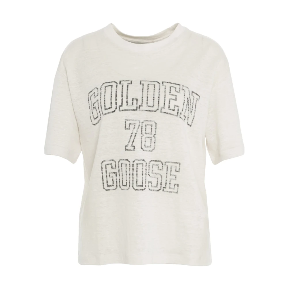 Golden Goose Witte Boxy Fit T-shirt White Dames