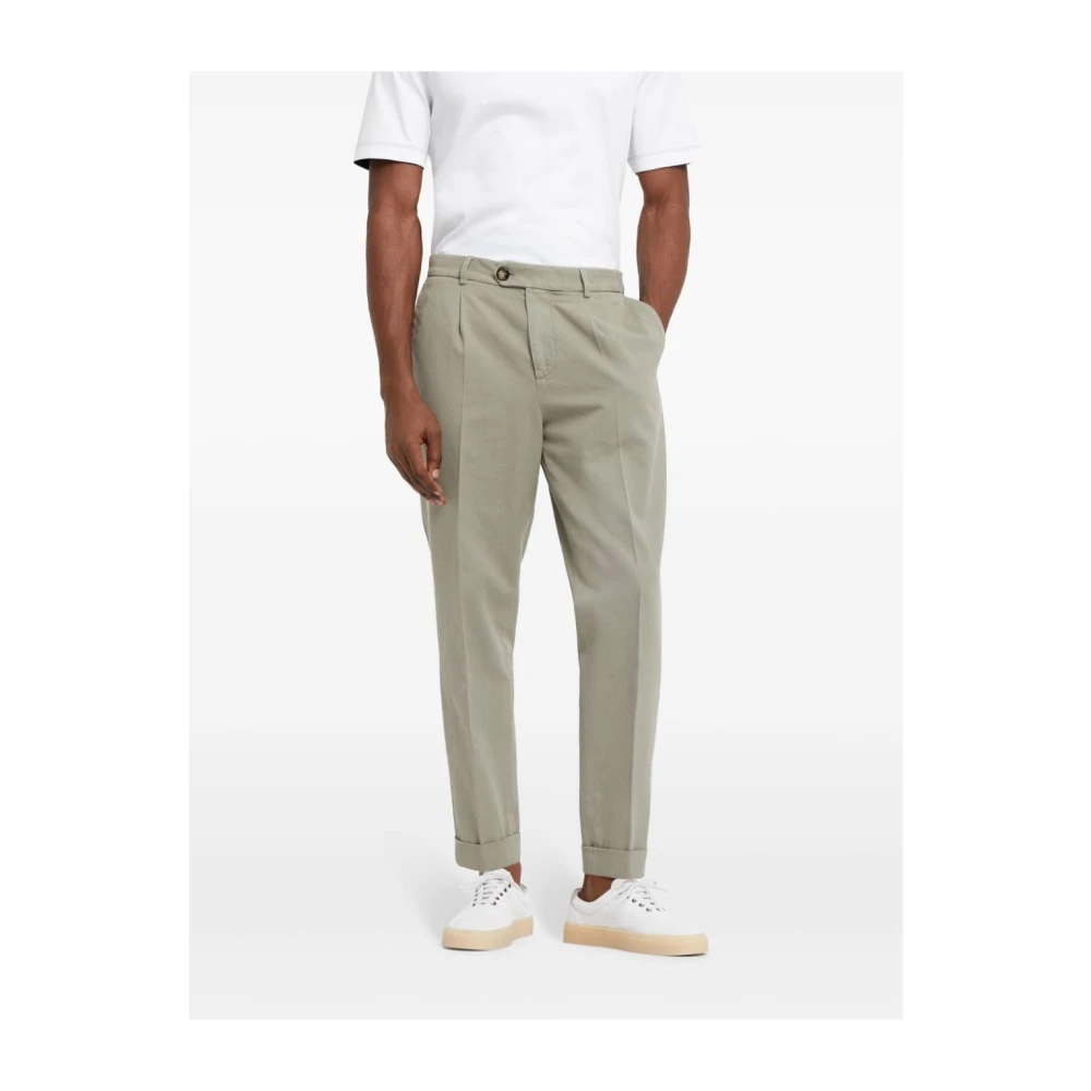 BRUNELLO CUCINELLI Heren Casual Chinos Broek Green Heren