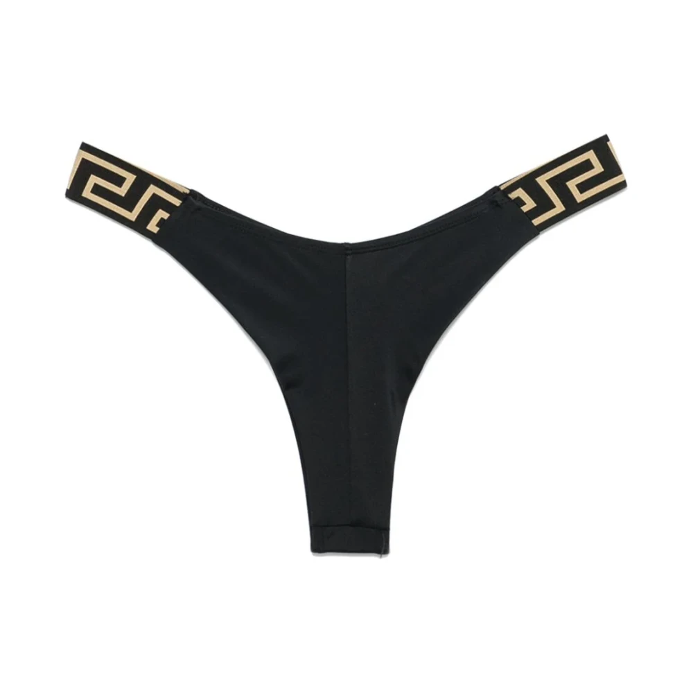 Versace Zwart Zee Kleding met Greca Rand Black Dames