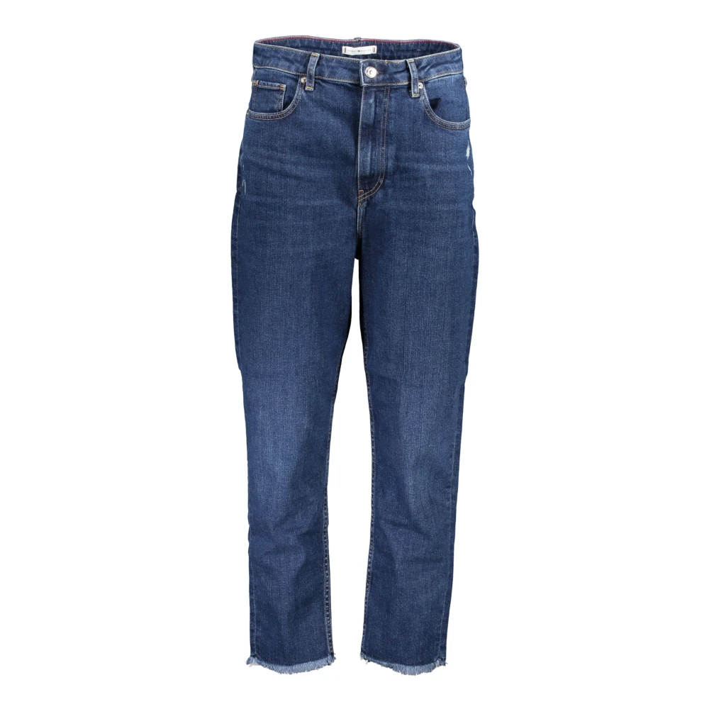 Tommy Hilfiger Fringed wortel gesneden jeans met versleten effect Blue Dames