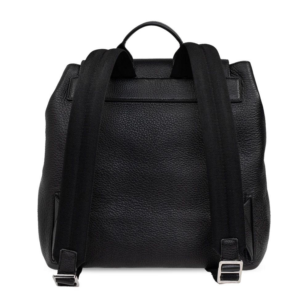 Dolce & Gabbana Leren rugzak Black Heren