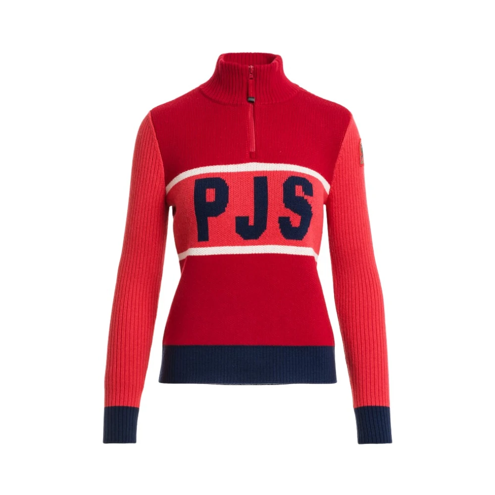 Parajumpers Women's Red Turtlenecks, Xs, Gia - Half-Zip Jumper