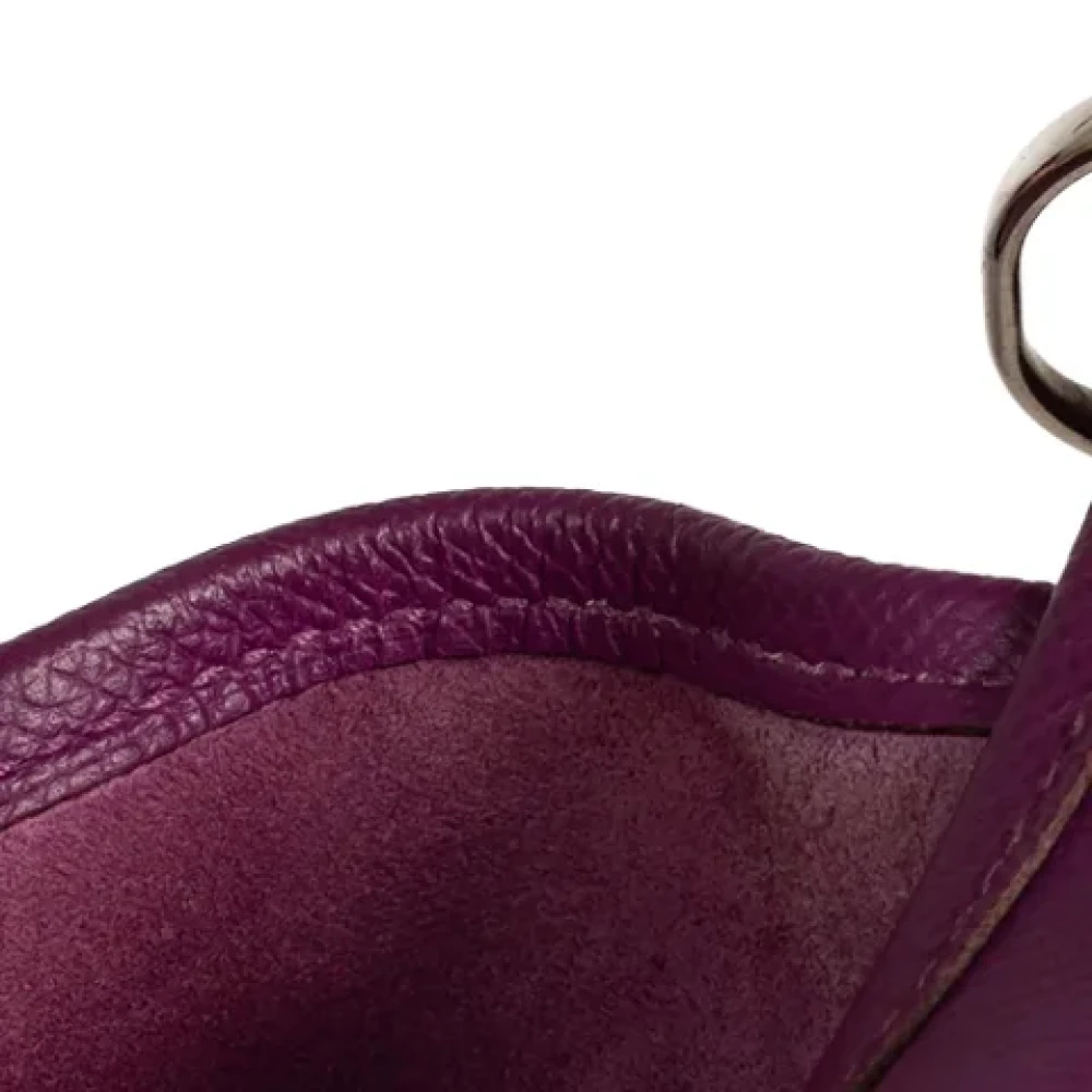 Hermès Vintage Pre-owned Leather shoulder-bags Purple Dames