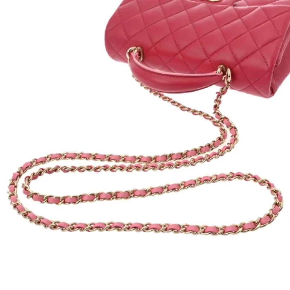 Chanel Vintage Pre-owned Leather chanel-bags Pink Dames