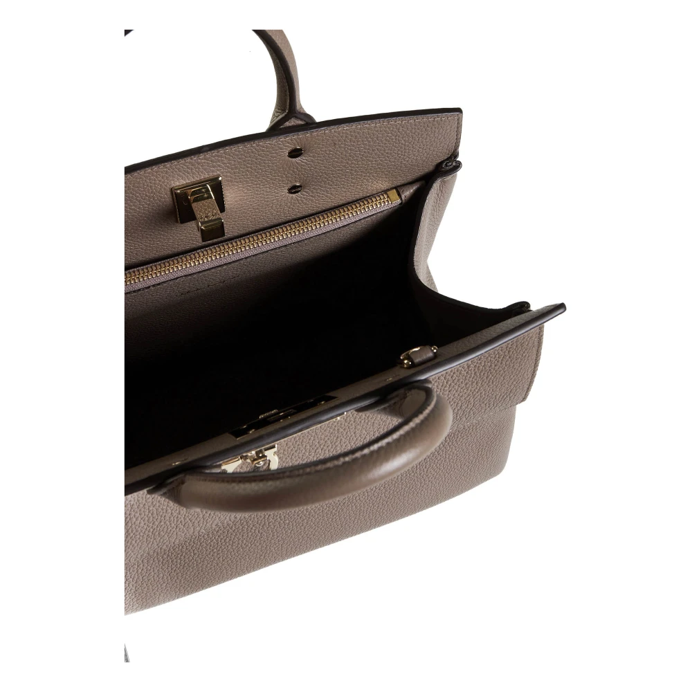 Salvatore Ferragamo Grijze Studio Tote Tas Beige Dames