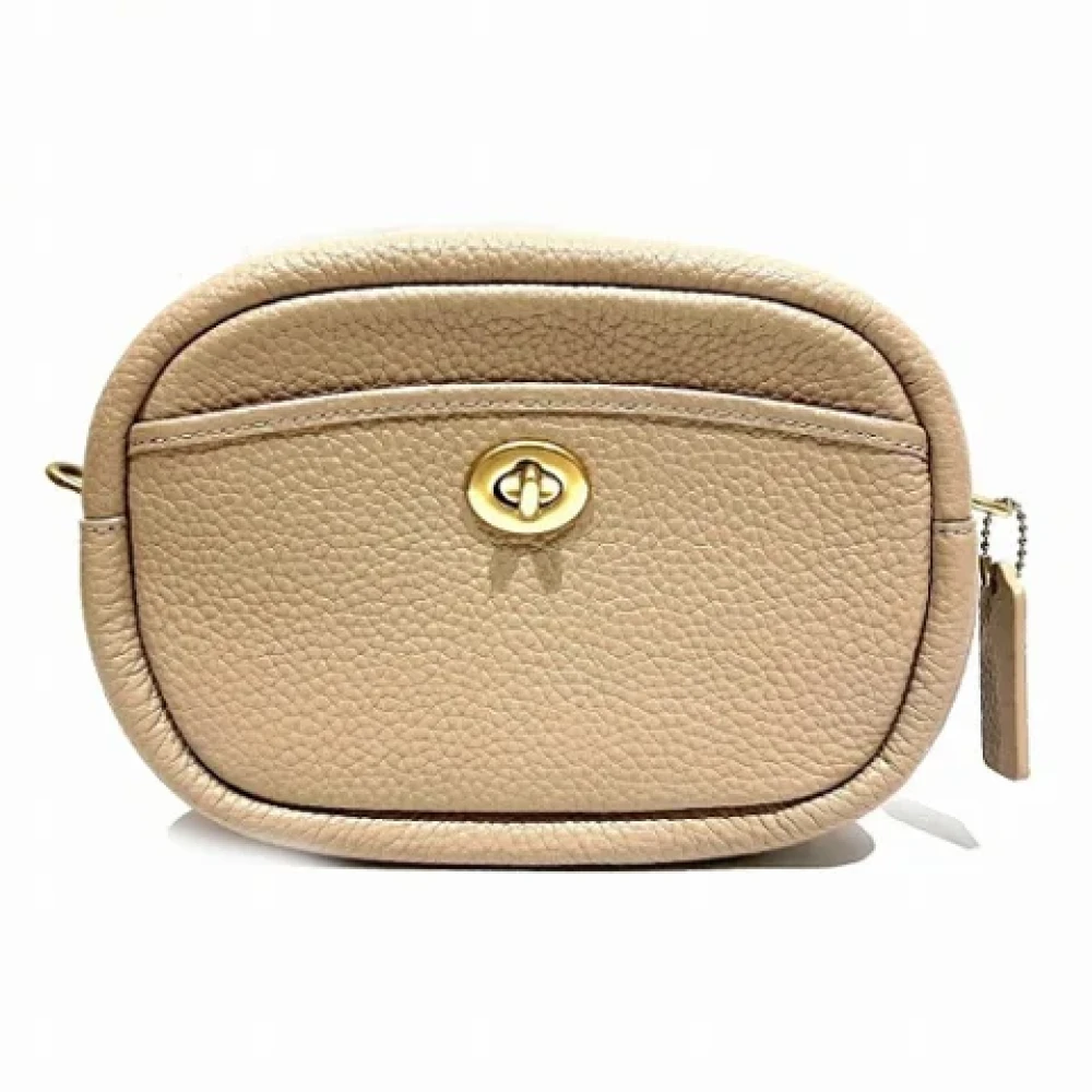 Coach Pre-owned Leather shoulder-bags Beige Dames