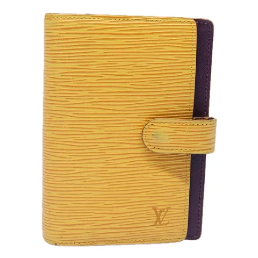 Louis Vuitton Vintage Pre-owned Leather home-office Yellow Dames